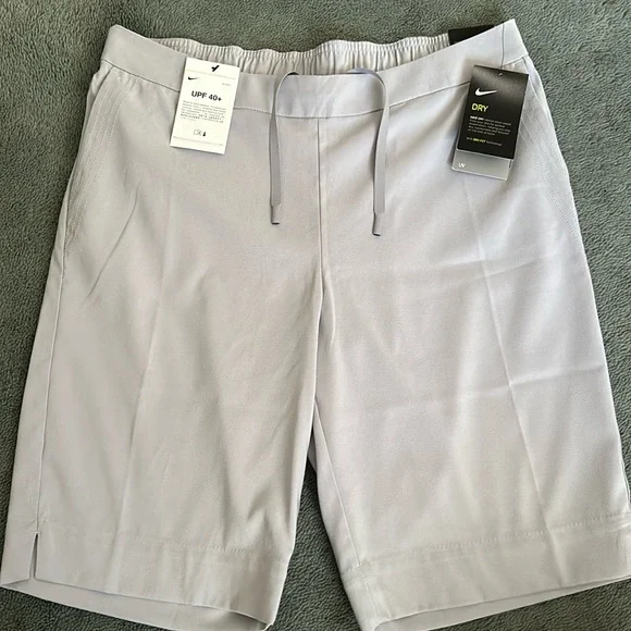 Nike dri fit golf womens upf 40 sunblock ultra violet protection shorts medium - Picture 1 of 4